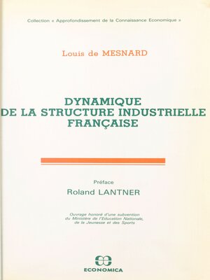 cover image of Dynamique de la structure industrielle française